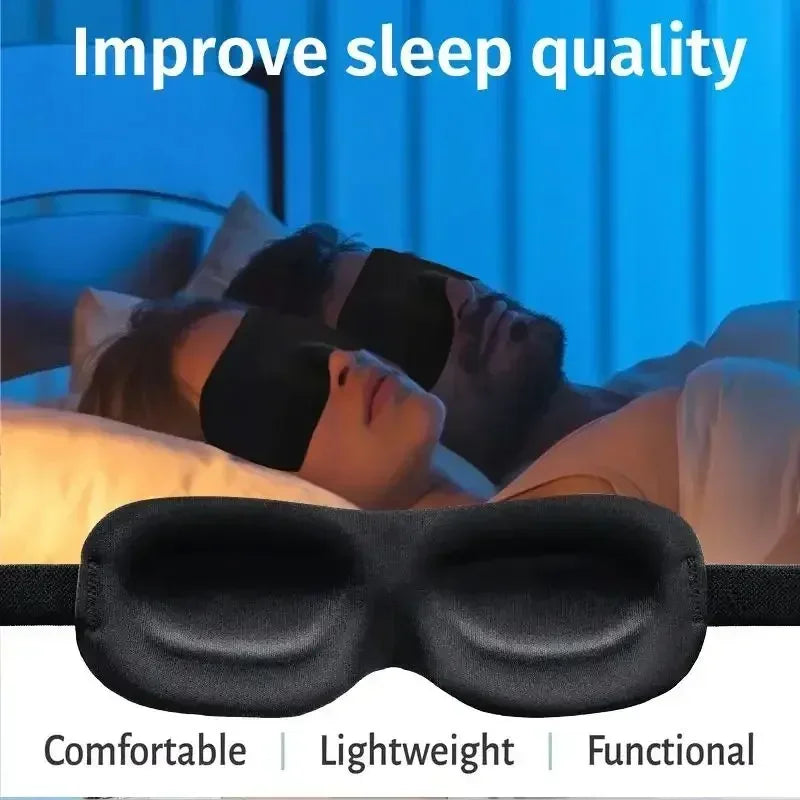 Masque de Sommeil 3D Ergonomique – Occultation Totale, Confort Absolu | Idéal Bureau, Voyage & Maison, Homme & Femme