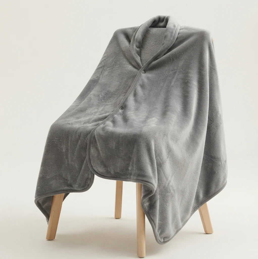 Couverture de Voyage 3-en-1 – Poncho avec Coussin Intégré